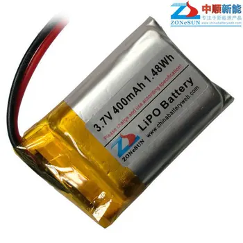 

Shun 400mAh 403035 3.7V Bluetooth MP3 audio card reading machines lithium polymer battery
