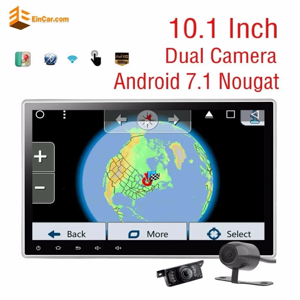 

Android 7.1 Car Stereo Double Din DVD Player GPS Navigation Support FM Radio Bluetooth Wifi Free Backup&Front CameraTouchscreen