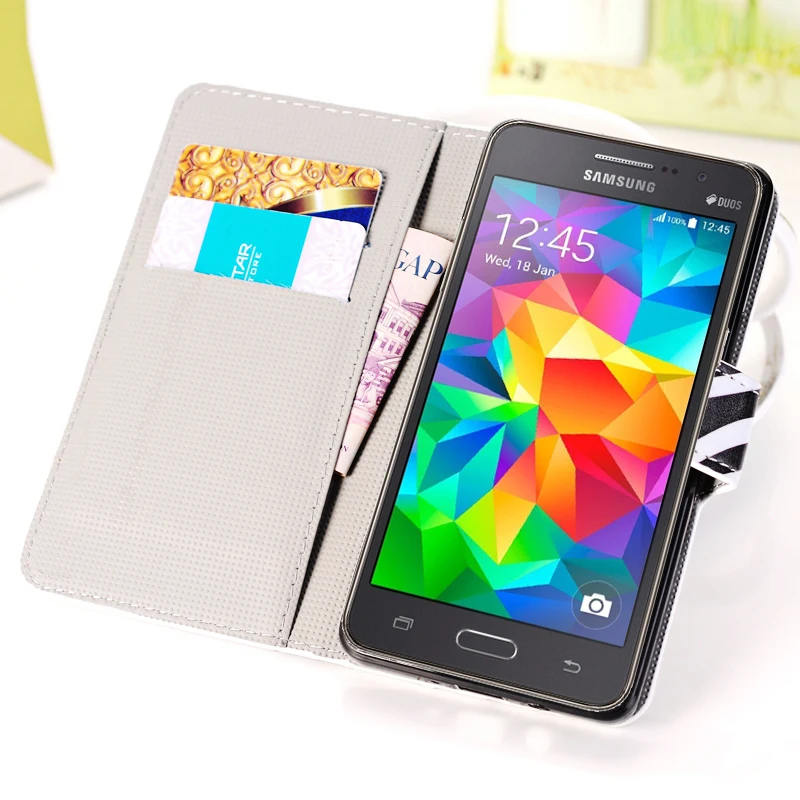 Чехол книжка из искусственной кожи для Samsung Galaxy Grand Prime G530 Core Plus G350 G360 G355 ace 4 G357 G313
