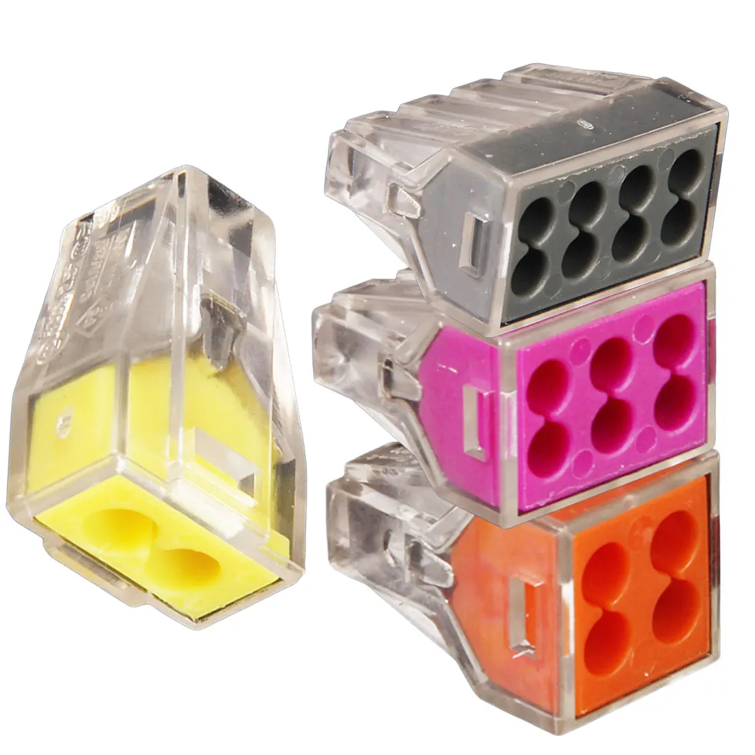 

10pcs Universal Compact Wire Wiring Connector 0.75-2.5mm PCT-102/104/106/108 2-8 pin Conductor Terminal Block