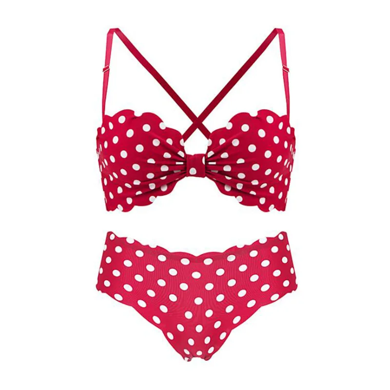 

2Pcs/set Sexy Dot Bra Set Women Underwear Half Cup Bra Briefs Sets Seamless Push Up Bra Panties Female No Wirel Lingerie Lady