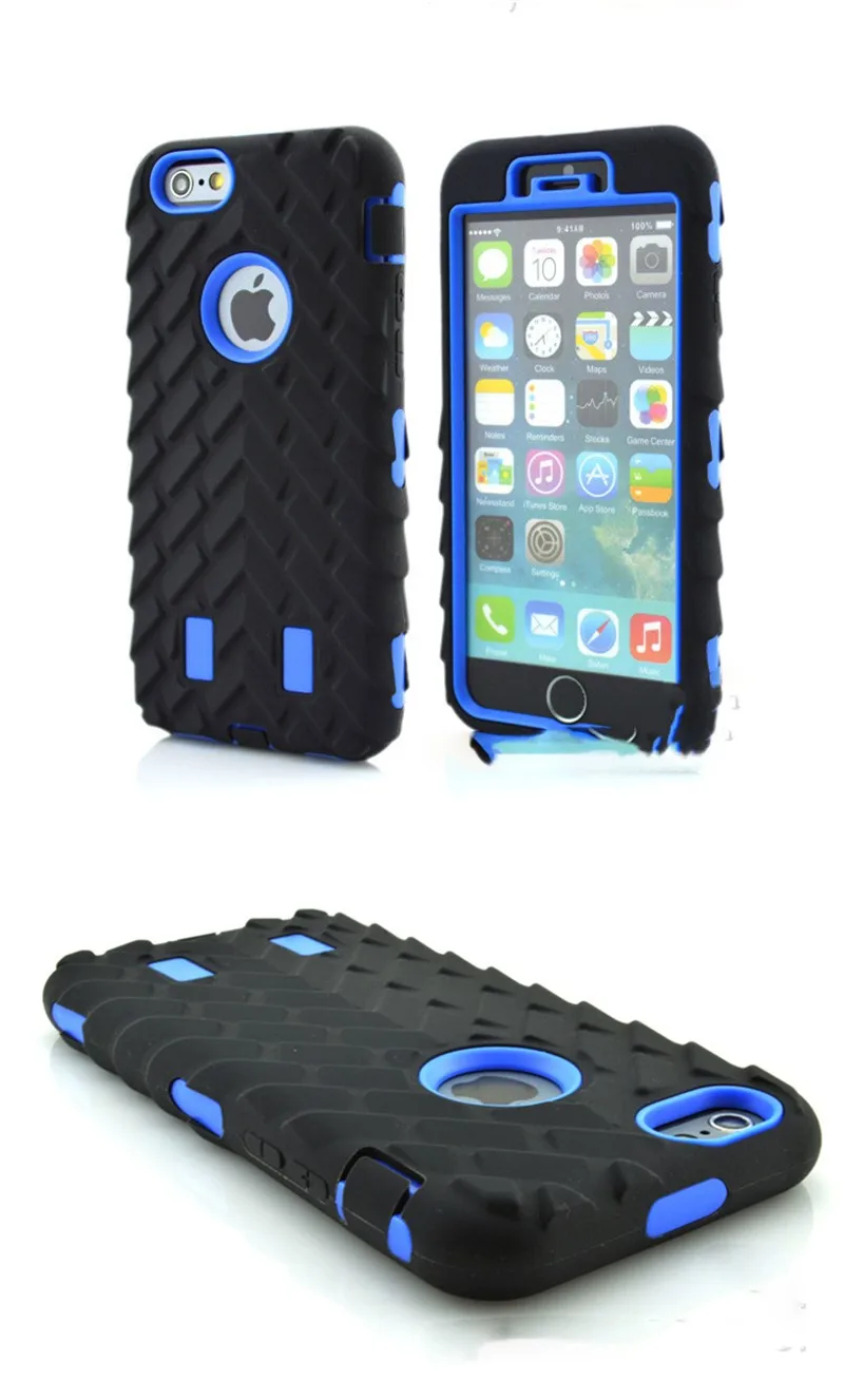TPU + Hard Plastic 3 in 1 Heavy Duty Armor Hybrid Phone Cover for iPhone 6 (28)
