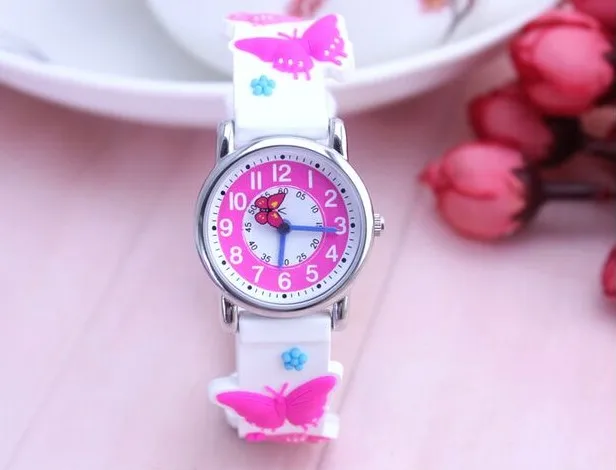 Wills children watch waterproof students luminous Cute butterfly girl belt quart Wills children watch waterproof students luminous Cute butterfly girl belt quart