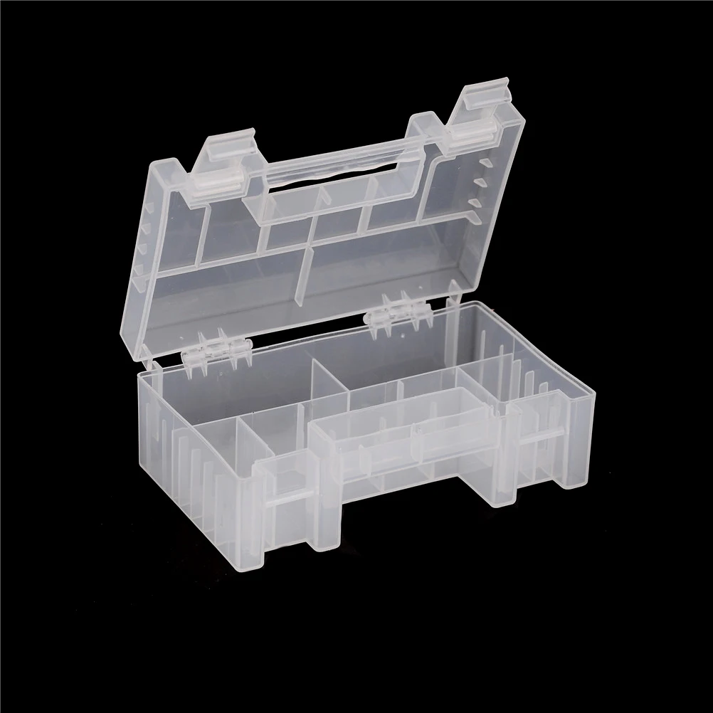 1PCS For AA/AAA Clear White 15 X 9 X 5.5cm Large Portable Hard Plastic Battery Case Holder Storage Box