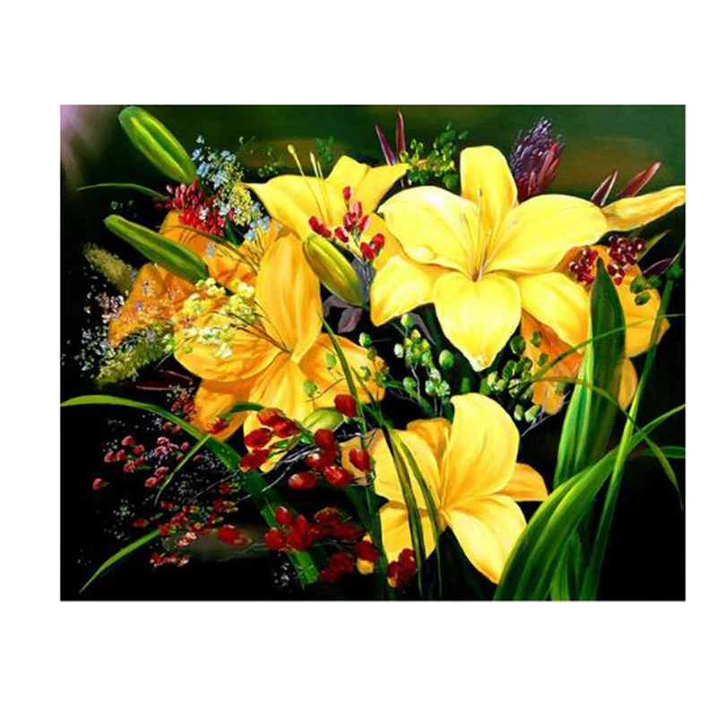 Diamond Painting Flower Pictures Of Rhinestones Mosaic Sale Home Decoration Embroidery Full Square | Дом и сад