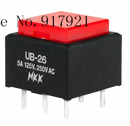 

[ZOB] UB26SKW03N-C imported from Japan nkk day open flat thin UB-26 miniature illuminated pushbutton switch --10pcs/lot