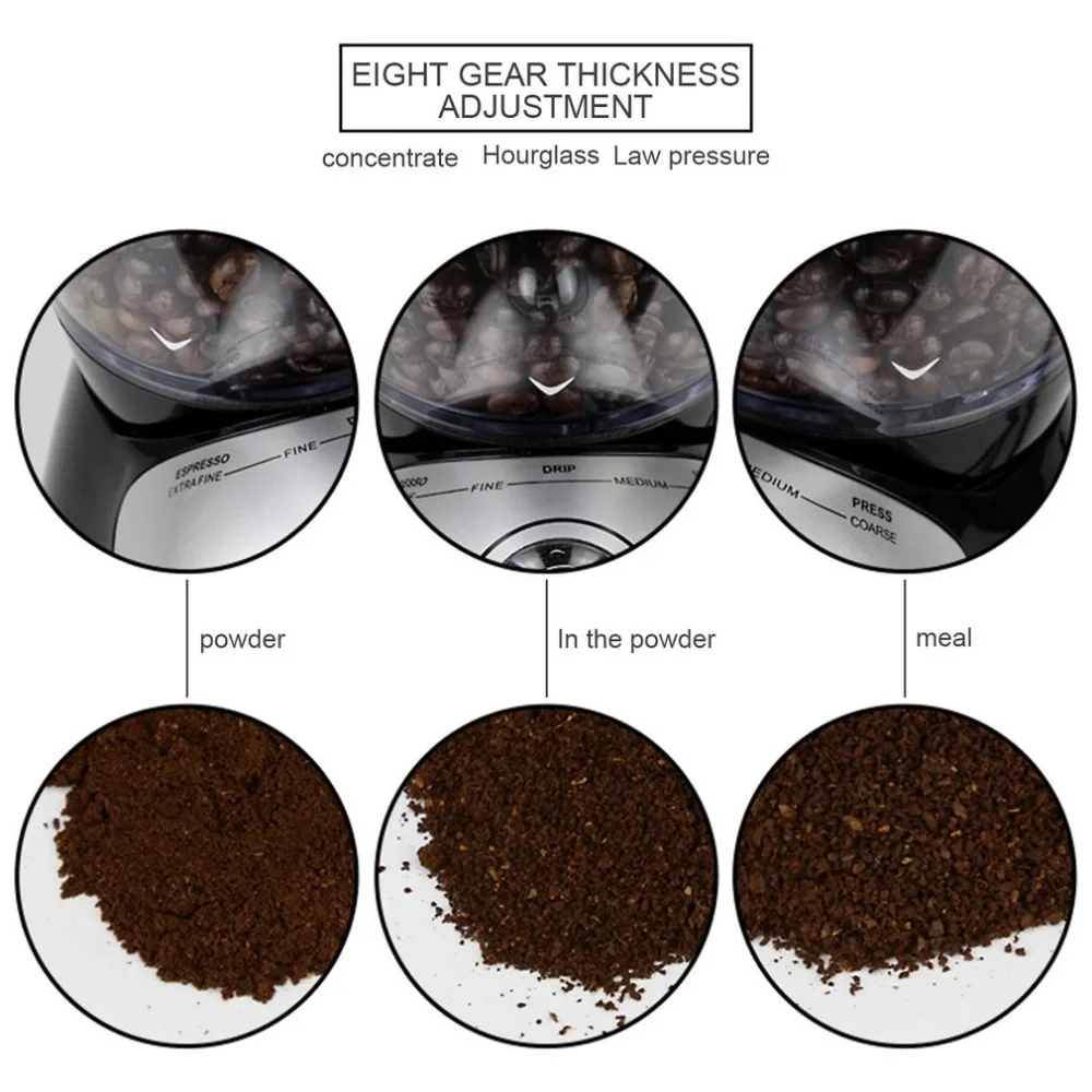  Professional Home Coffee Grinder Electric Grinding Machine Equipped With 420 Stainless Steel Grindi
