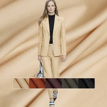 Перламутровый шелк 150 см ширина грецкий орех текстура камвольная шерстяная ткань шерстяные материалы осенние брюки костюм DIY Одежда ткани