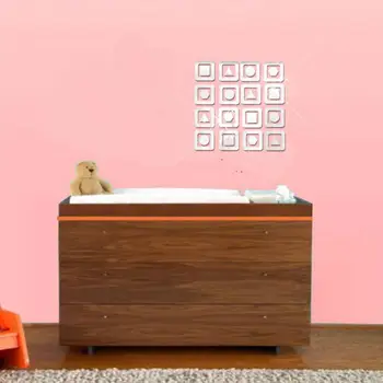 Home Decor 32Pcs 3D Mirror Hexagon Vinyl Removable Wall Sticker Decal Home Decor Art DIY wall sticker Home Deco mirror AU14