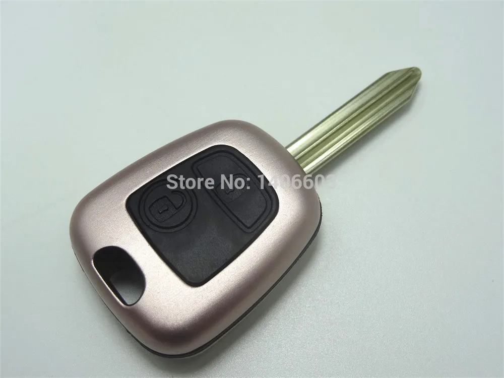 

AUTEWODE Remote key shell for Citroen SX9 C2 C3 C5 Xsara 2 Button Key Fob Cover for Peugeot 407 307 Golden color