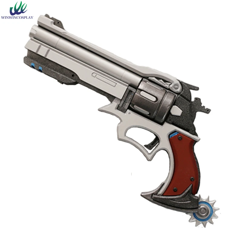 

TOP QUALITY! Game Overwatch OW Hero Jesse Mccree Weapon Exquisite Revolver gun Cosplay Props For Party Halloween