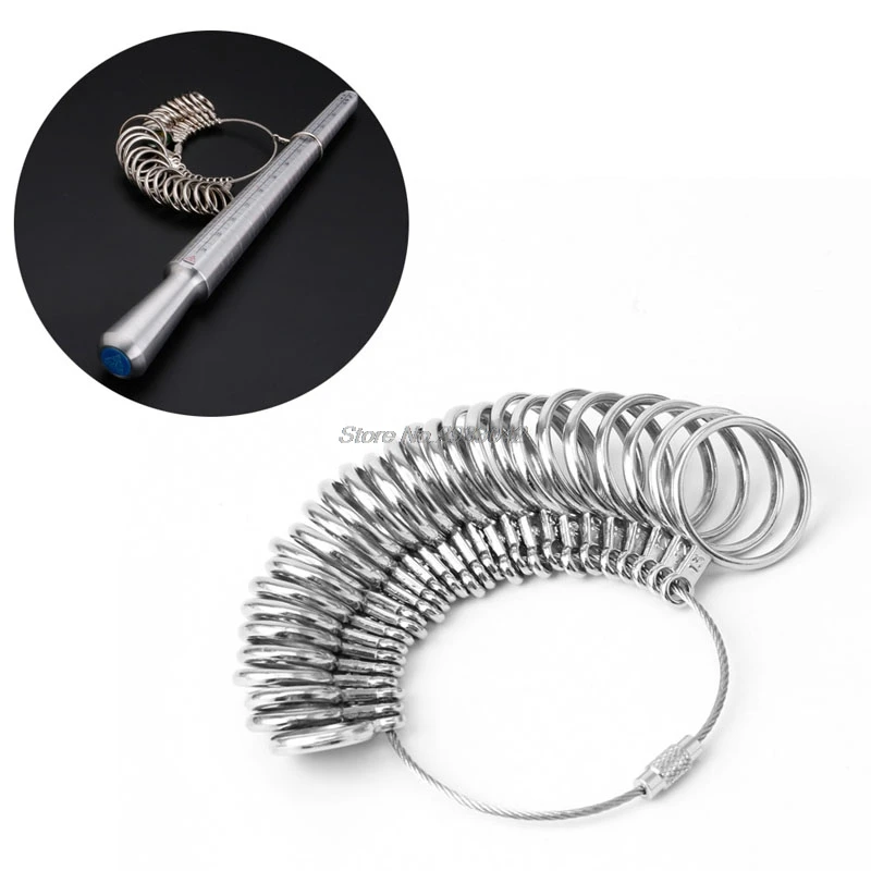 

Easy To Use 0-13 Finger Ring Metal Sizer Measure Gauge Jewelry Size Tools New -W128