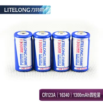 

Free shipping 8pcs/lot LITELONG CR123A rechargeable lithium battery 3V CR17335 lithium camera battery 16340 battery 1300mah
