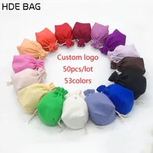 Льняной мешочек для упаковка ювелирных изделий/макияж/подарок/Свадебные/вечерние/хранения/обуви и сумок квадратное дно шнурком мешки напечатать логотип