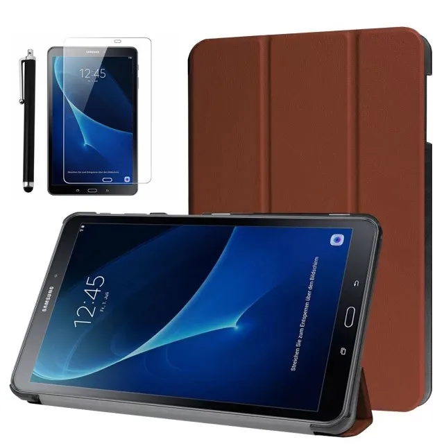 CucKooDo ультра тонкий легкий Чехол-подставка для samsung Galaxy Tab A 10,1 дюймов SM-T580/SM-T585 планшет+ стилус+ пленка для экрана