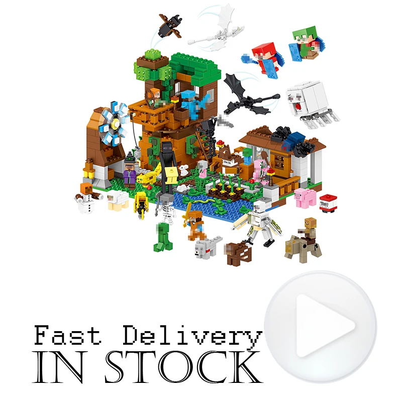 

In Stock 1007pcs LELE Minecraft My World Building Blocks Bricks Toys Educational Zombie Action Figures For ChildrenINGly