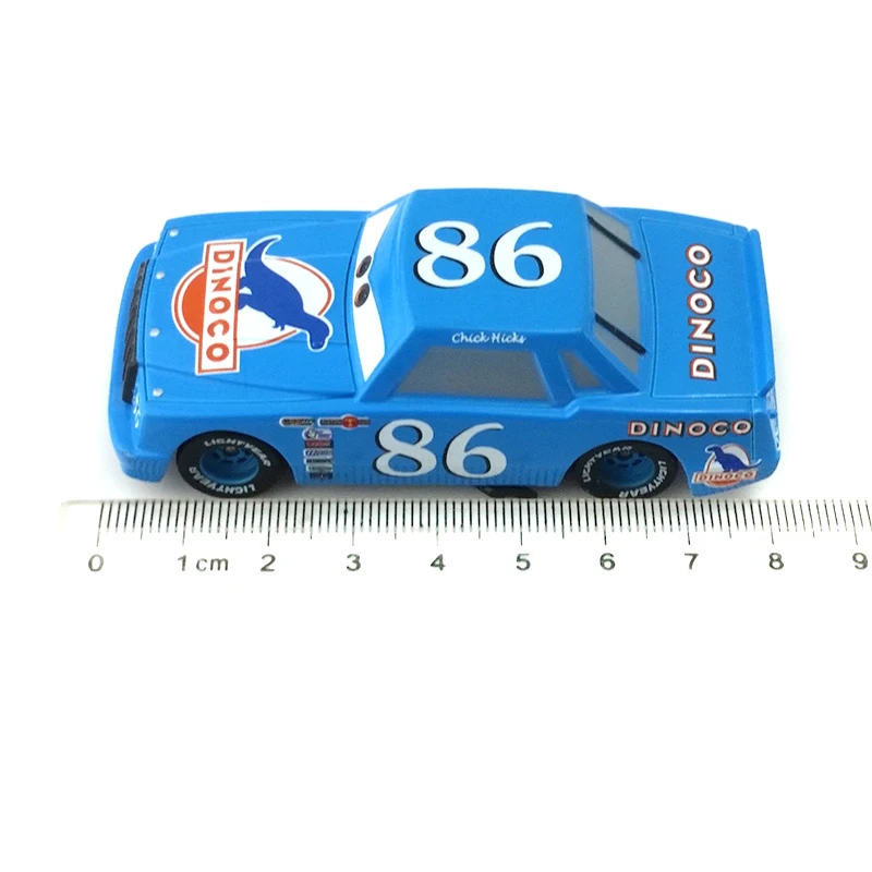 Disney Pixar Cars No.86 Dinoco цыпленок Хикс металл литья под давлением игрушечный автомобиль