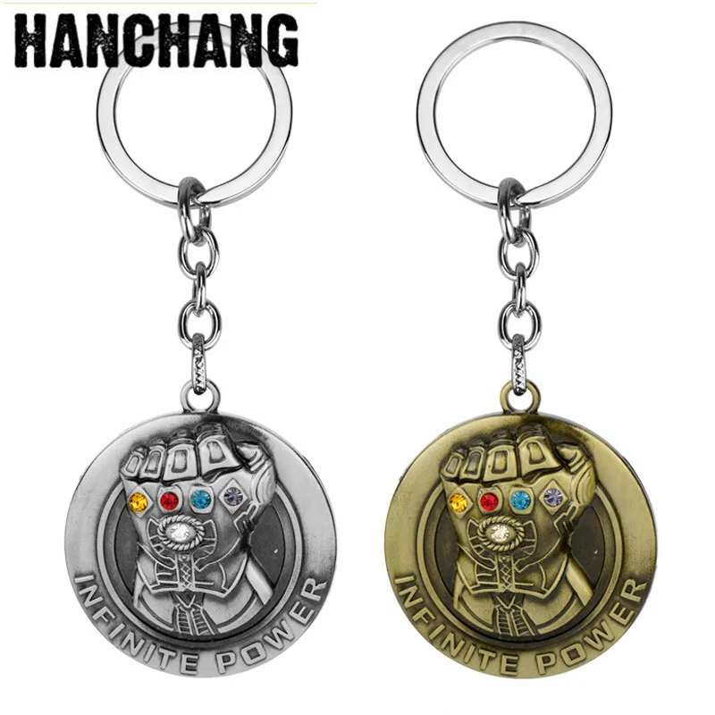 

Movie Avenger Infinite War 3 Keychain Men Jewelry Infinite Power Hammer Hand Pendant key ring Key Chain Men Car Accessories