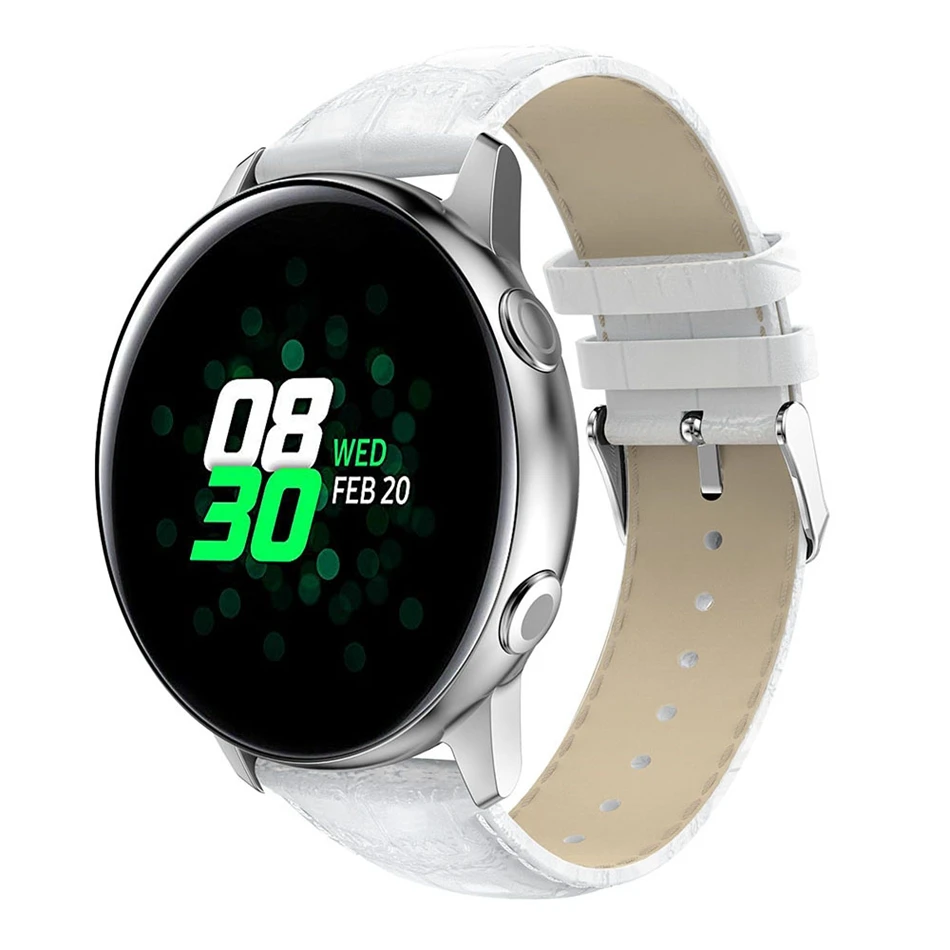 Кожаный ремешок для Xiaomi Amazfit Bip браслет для смарт-браслета Amazfit Stratos 2/2s ногу 22/20 мм для samsung Шестерни S3 S2 ремешок для Galaxy Watch