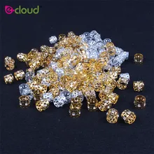 50 шт./партия золотые и серебряные бусины для волос бусины для дредов регулируемые стразы кольцо для косички заколки инструменты для наращивания волос