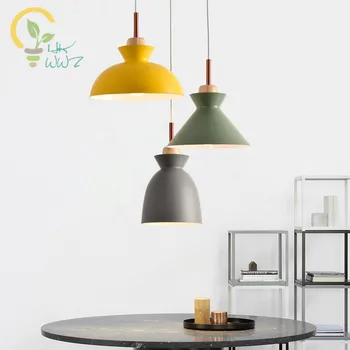

Nordic LED Pendant Lights For Dining Modern Restaurant Pendant Lamp with Lampshades Single E27 Bar Light 3 Lights Hanging Lamps