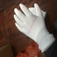 13 г черный кожзаменитель работы Прихватки для мангала покрытием ладони небольшие заказы печатный логотип ПУ работника Прихватки для мангала росы Best в Best поставщиков 4 сумки = 200 пар