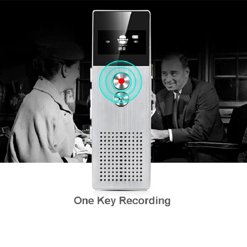 BENJIE C6 8GB Digital Voice Recorder 15m Professional Audio Recorder Portable One Key Recorder With Loudspeaker 28 languages