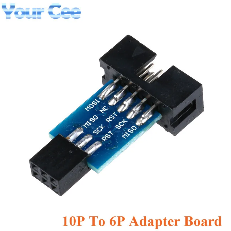 Программатор USBASP USBISP AVR USB ISP ASP ATMEGA8 ATMEGA128 Поддержка Win7 64 10Pin модуль провода к 6 Pin