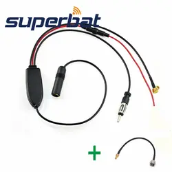 Superbat FM/AM DAB/DAB +/FM/AM автомагнитолы антенный усилитель/конвертер/ сплиттер и SMB до F разъем антенны кабель-адаптер