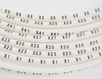 

200pcs/lot freeshipping 0.5 0.75 1.0 1.5 2.5 4.0 6.0 8.0mm2 white cable marker plum tubing Customized number and symbol