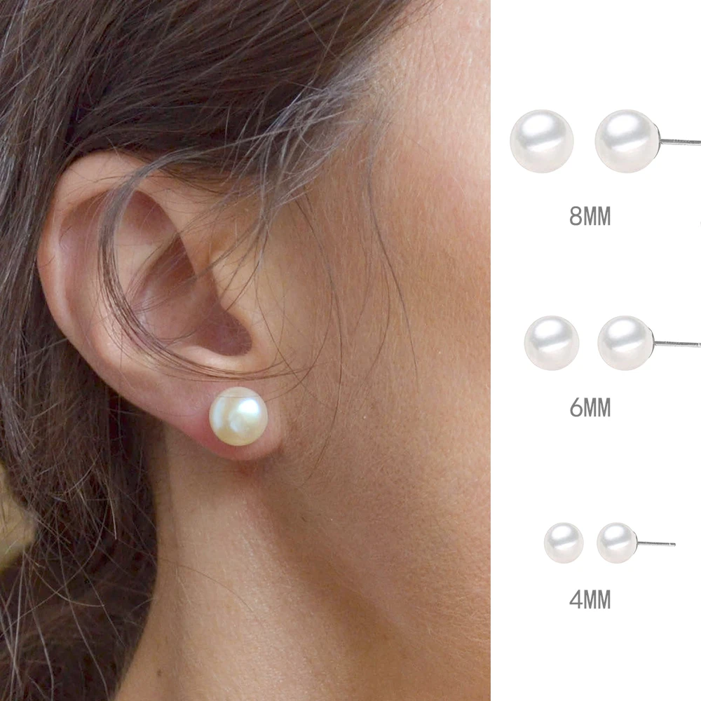 

Earrings for Women Earrings In Jewelry Simple Simulation Pearl Stud 925 Sterling Silver Fine Earring Earrings Fashion Korean