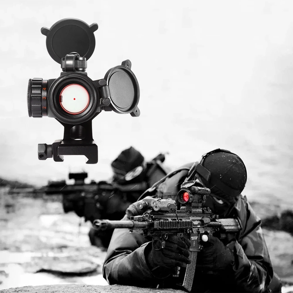 

Tactical M3 1 x 30 Red Green Dot Laser Airsoft Illuminated Sight RifleScope Reflex Stinger Dot Sight 20mm Rail Mount Hunting