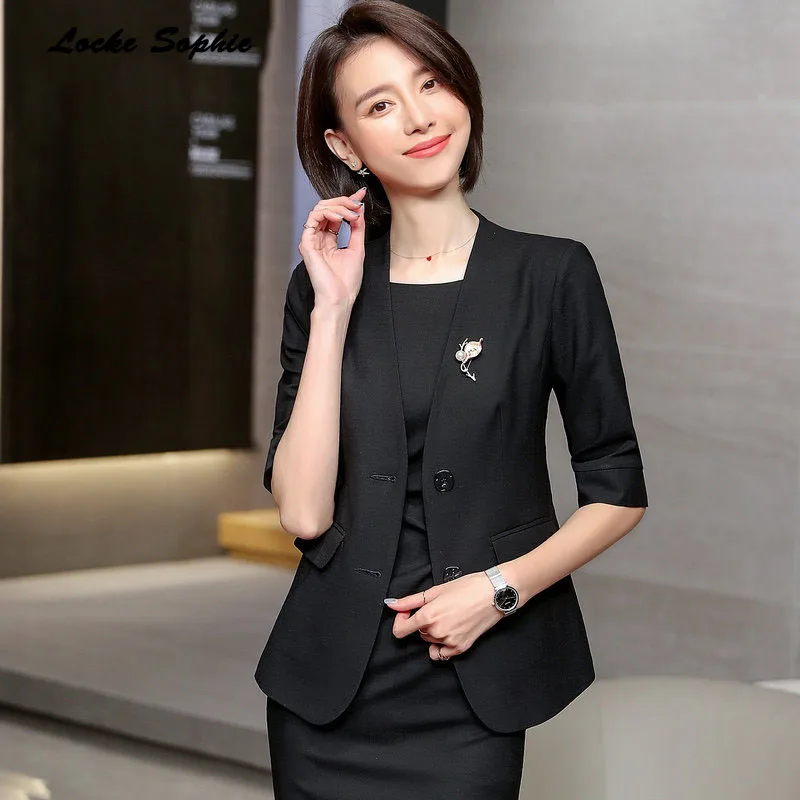 1pcs Women's Plus size Blazers coats 2019 Autumn cotton Splicing Single Breasted Small Suits jackets ladies Skinny Blazers Suits