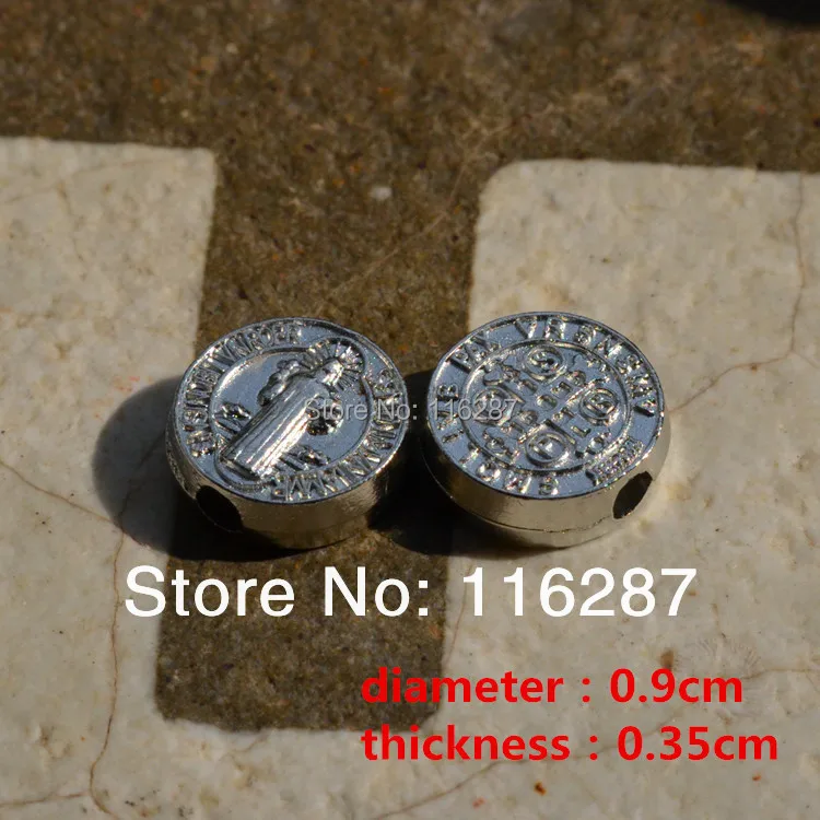 100 шт. двусторонний браслет с изображением Святой Бенедикта диаметр 0 9 см толщина