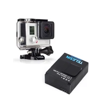 TELESIN Li-ion Battery Pack 3.7V AKKU AHDBT-302 Replacement Back Up Battery for GoPro Hero 3, Hero 3+ Plus Accessories