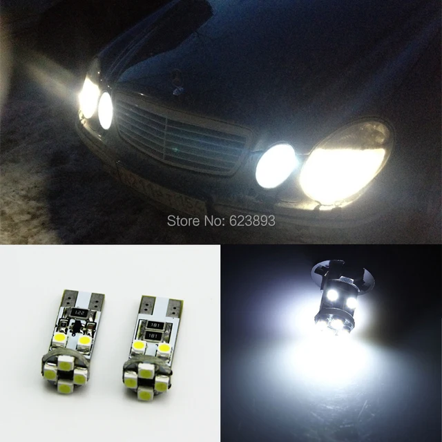 2x T10 Car Led 501 W5W White Canbus no errors Parking Light Bulbs For Mercedes Benz C250 C300