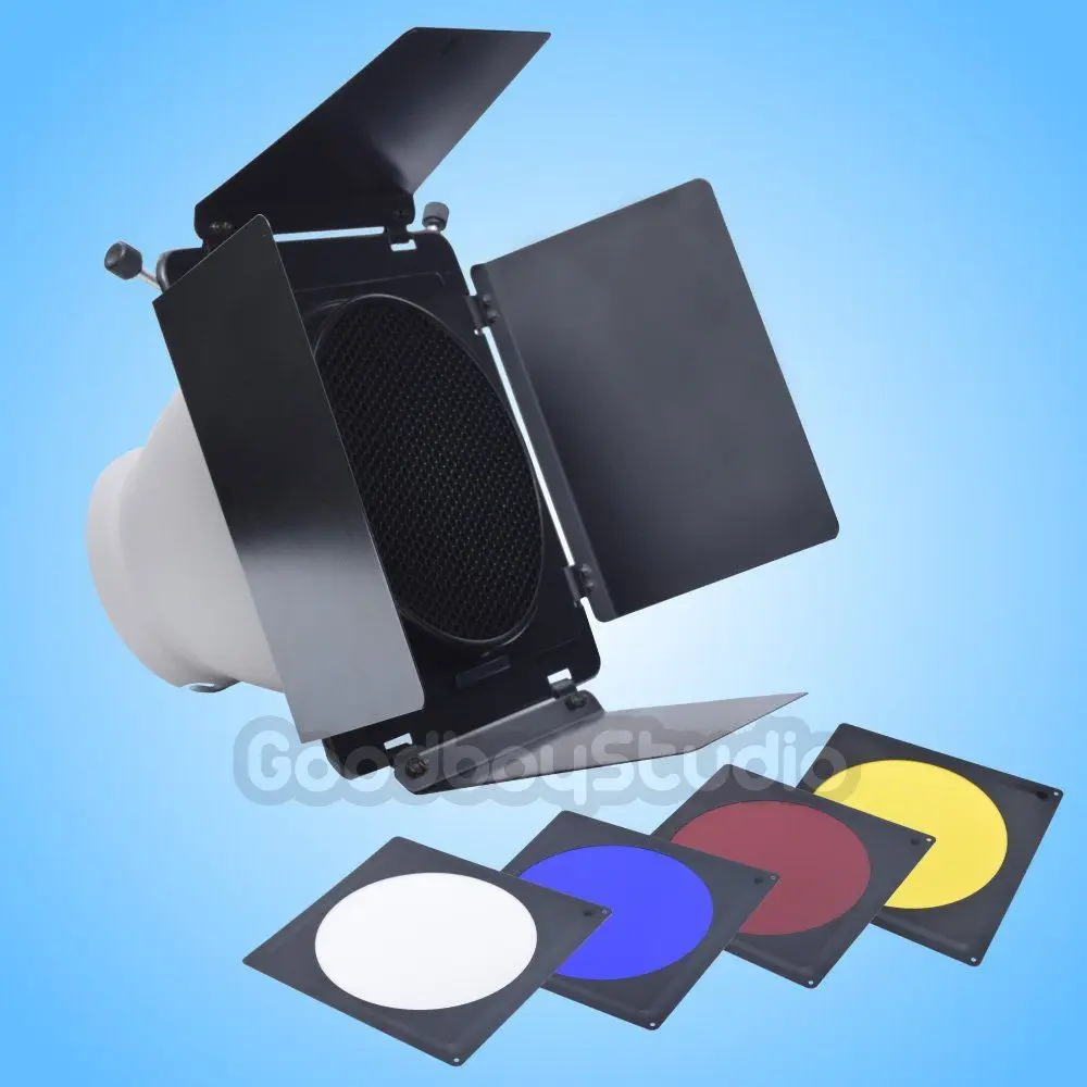 

Studio Barn Door Honeycomb Grid & Filter + Standard Reflector Elinchrom Mount