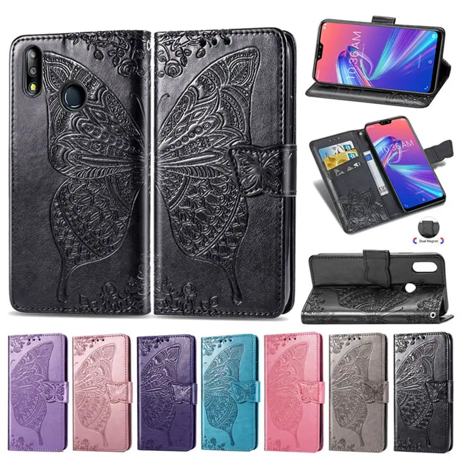 Флип чехол для Asus Zenfone Max Pro M2 ZB631KL 6 3 Роскошный из искусственной кожи телефона ASUS ZB