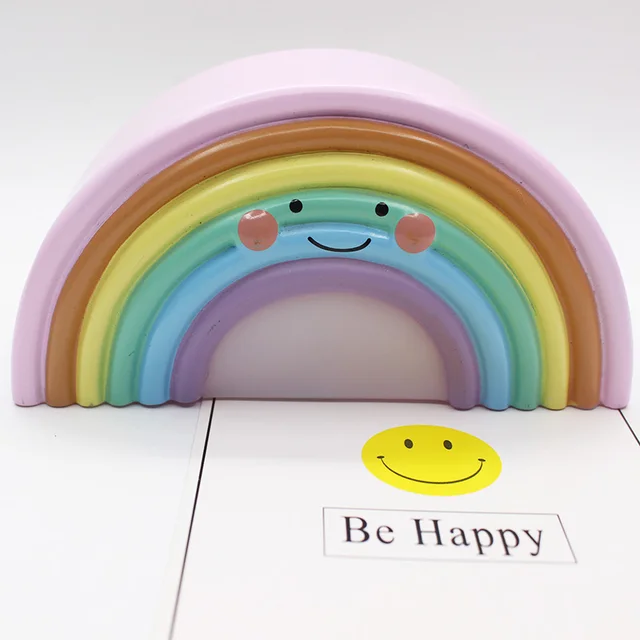 Novelty Smile Face Rainbow Led Night Lights Battery Night Lamps For