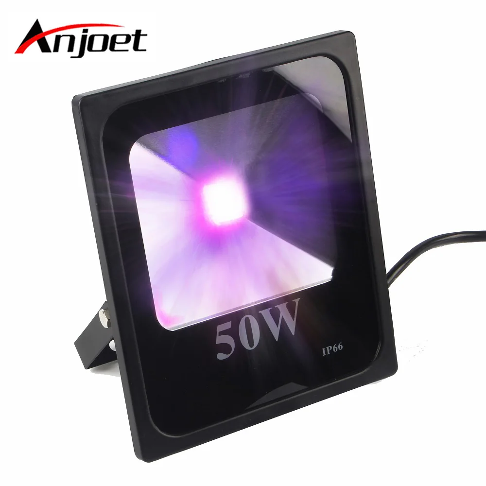ANJOET UV LED Black Light, High Power 50W Ultra Violet UV LED Flood Light IP66-Waterproof (85V-265V AC) for Blacklight Party ANJOET UV LED Black Light, High Power 50W Ultra Violet UV LED Flood Light IP66-Waterproof (85V-265V AC) for Blacklight Party