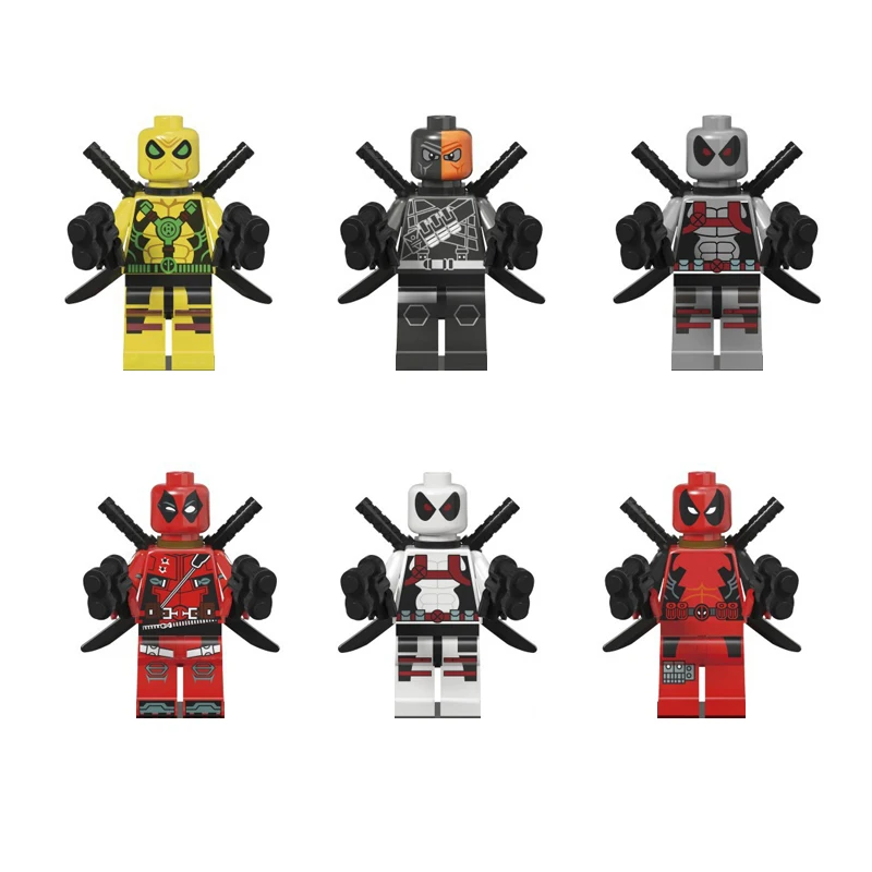 

6PCS/LOT Super Heroes X-men Building Blocks Figurines Compatible Legoings Deadpool Action Figures Set Bricks Dolls DIY Toys Gift