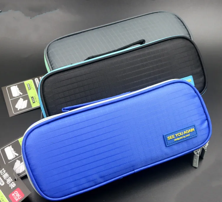 

DELI New arrival pencil bag large capacity pencil case student stationery box high quality kalemlik kalem kutusu writing supply