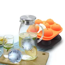 Форма для льда 6 с силиконовым баскетбольным гелем ледяная клетчатая форма для выпечки льда 6 Сетка с крышкой L0424