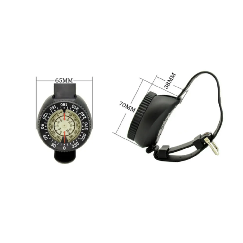 Mini relógio de pulso bússola fluorescente dial