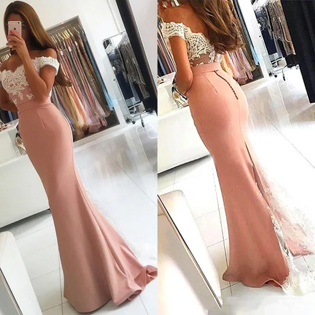 

Robe De Soiree Women Formal Dress Long Mermaid Dresses Woman Pink Gowns Formal Custom Made