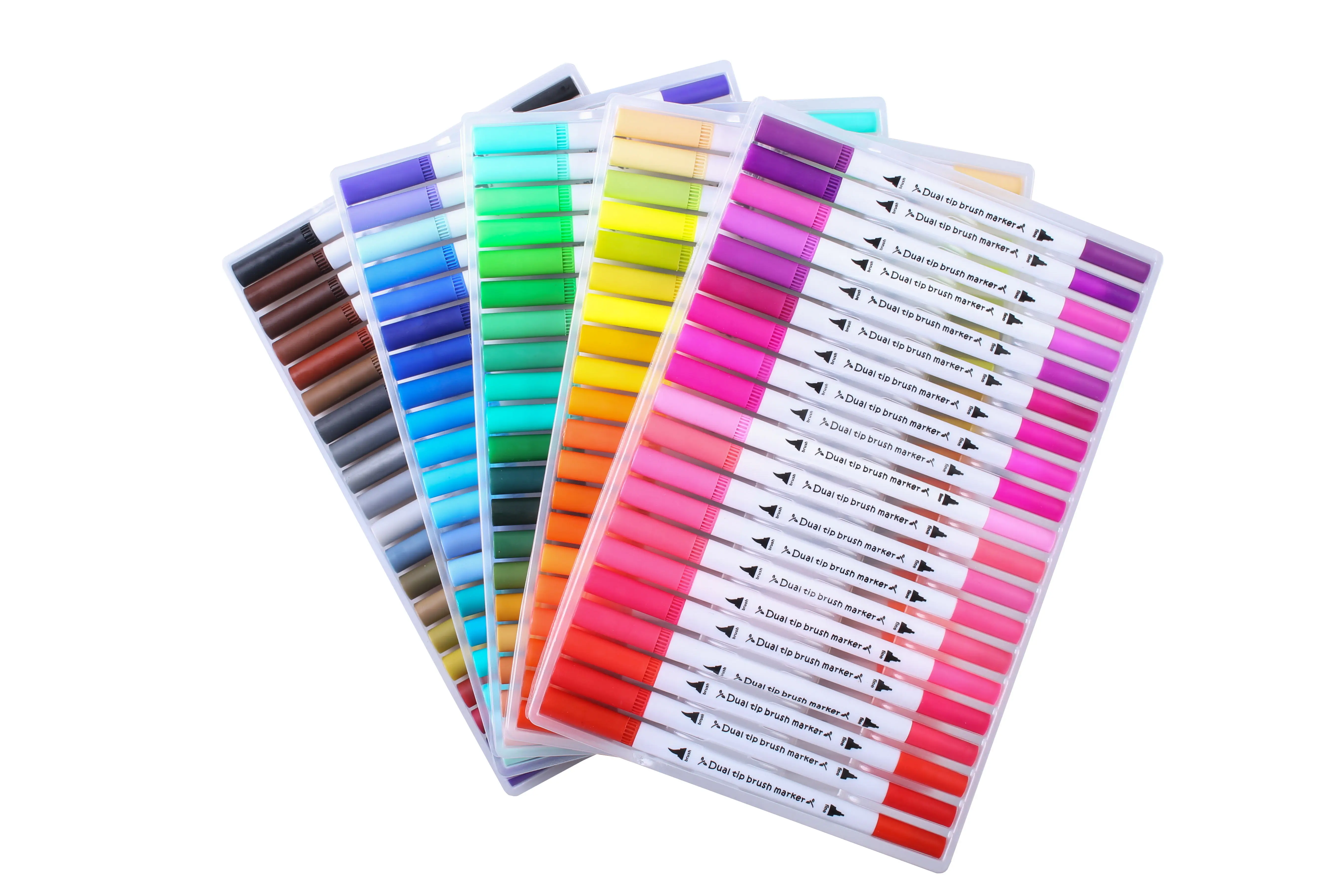 

Dual Tip Brush Pen Set Fine Tip Soft Brush Tip Watercolor Pen Manga Color Markers Set Children Sketch Drawing Art Supplies