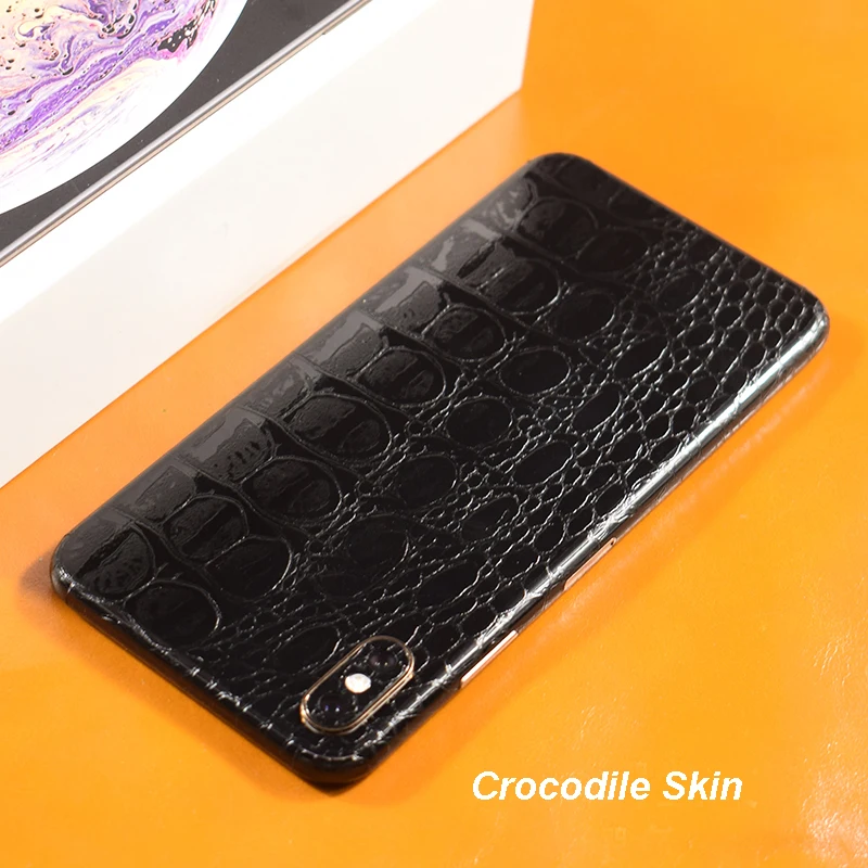 3D Carbon Fiber  Leather Wood Skins Protective Phone Back Cover Sticker For iPhone XS MAX XS X 8 Plus 7 6 6S Plus Back Sticker (18)