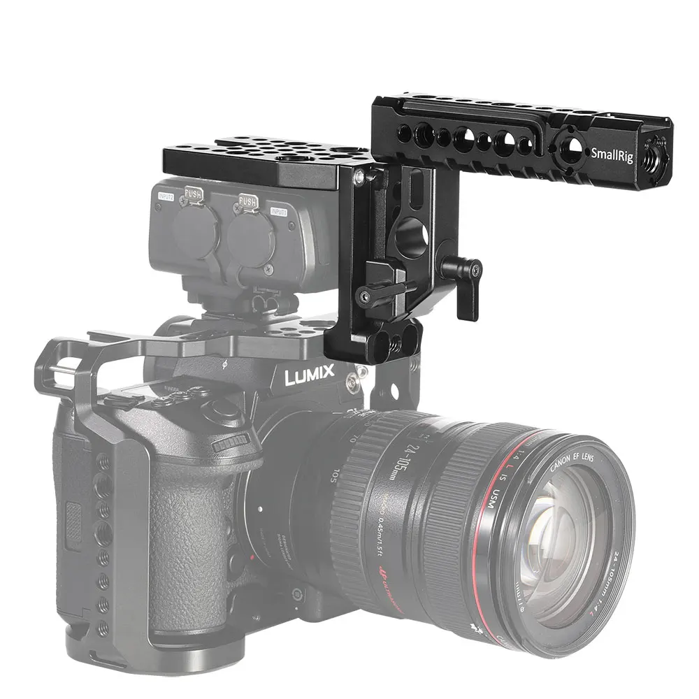 SmallRig DMW-XLR1 Шлем Комплект для цифрового фотоаппарата Panasonic S1/S1R и GH5/GH5S Камера клетка с ручкой сверху комплект с ручным управлением с холодным башмаком для/Железнодорожный вокзал-2367