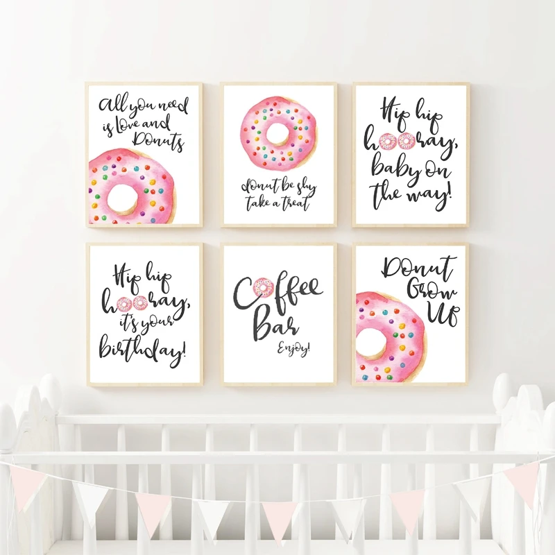 Donut Wall Art Print Kids Room Decor