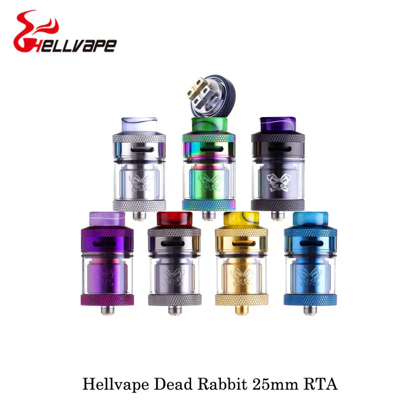 

electronic cigarette Hellvape Dead Rabbit 25mm RTA 2ML/4.5ML Atomizer With Resin Driptip Single/Dual Coil Rebuild Vape Vaporizer